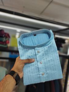 Pijama Kurta de suministro al por mayor en tela de seda Jacquard para ropa de boda y fiesta de proveedor indio - Product Image 5