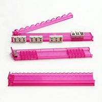 Moderno e Lussuoso Porta Mahjong in Plastica con Bordi Ondulati, Portatile, Antiscivolo e Durevole, Ideale per il Tempo Libero e l'Intrattenimento