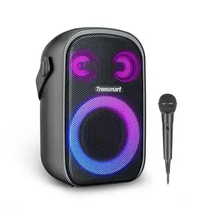Amazon Trending Products Outdoor Portable Wireless Blue-tooth Speaker with Wired Microphone can Karaoke Tronsmart Halo 110
