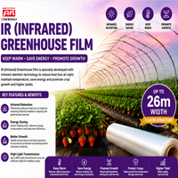 Film plastique PE EVA thermique infrarouge (IR) pour serre agricole, anti-poussière, anti-goutte, diffuseur, 5 couches, pour baies et légumes