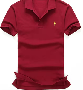 Zomer Heren Korte Mouwen Beroemde Shirt Katoenen Revers Borduurwerk Losse Business All Casual Plus Size T-Shirt <span class=keywords><strong>Pl</strong></span> - Product Image 5