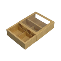 Boîte à gâteau roulé carrée transparente en carton ondulé blanc recyclable, estampage à chaud quadricolore, poignée portable, personnalisable