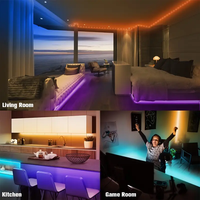 Bande lumineuse LED RGB SMD 5050 Télécommande USB et APP pour Bluetooth Ruban Diode Flexible pour TV Toile de Fond Salon Chambre
