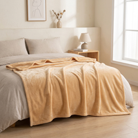 Umweltfreundliche Coral-Fleece-Decke Einfarbige Flanell-Decke Gestrickte Polyester-Decke für Bett Sofa Heimgebrauch