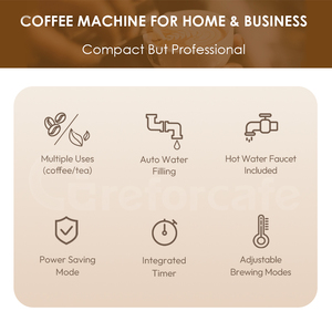 Cafetera de Goteo con Relleno Automático de Agua, Pantalla Fácil de Leer, Filtro para Café, Cafetera Comercial - Product Image 6