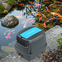 Pompe à air haute capacité pour aquarium et bassin à koïs, aération puissante avec débit réglable pour l'apport d'oxygène