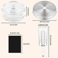 Kit de Fermentation de Bocaux Mason à Bouche Large de 86MM Couvercles Poids en Verre Sas pour Choucroute Légumes Comprend Fer Métal Plastique