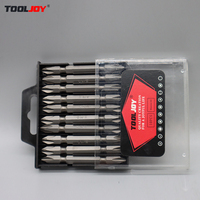 10PCS Double Ended Cross Slot PH2 Screwdriver Bit Set Hex Shank 2.56 In/65 mm Length S2 Steel With Magnetic