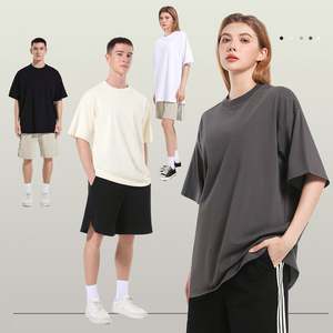 เสื้อยืดลำลองผู้ชาย ผ้าฝ้าย 100% 300 กรัม แขนสั้น ทรงหลวม มีไซส์ใหญ่  รับสั่งทำ  ดีไซน์เรียบ  แบบดิจิทัล - Product Image 6