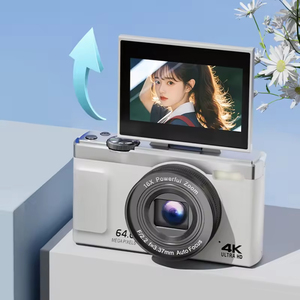 กล้องดิจิตอลมิเรอร์เลส 4K รุ่นใหม่ สไตล์เรโทร สำหรับนักเรียน ถ่ายเซลฟี่และบันทึกวิดีโอในชีวิตประจำวัน หน้าจอพลิกได้สำหรับเซลฟี่ที่บ้าน - Product Image 4