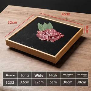 Ustensiles de cuisson créatifs japonais Black Rock Assiette de rinçage jetable <span class=keywords><strong>en</strong></span> céramique écologique Assiette gravée <span class=keywords><strong>en</strong></span> <span class=keywords><strong>pierre</strong></span> <span class=keywords><strong>pour</strong></span> <span class=keywords><strong>barbecue</strong></span> Plateau de vaisselle - Product Image 6