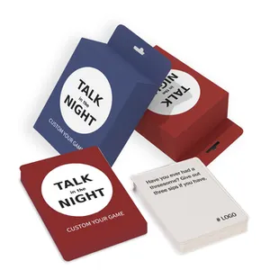 Fournisseurs de jeux de cartes personnalisés en PVC à languette suspendue Tuck Box Talk in the Night Paper Pvc Vente en gros de conception à bas quantité minimale de commande