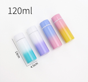 Gepersonaliseerde logo multi-kleuren verloop 120ml mini rode roestvrijstalen thermosfles kleine geïsoleerde waterfles kantoor/buiten - Product Image 4