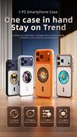 Étui de téléphone intelligent de luxe I-p5 avec écran, notification de message BT, alerte audiovisuelle, prévisualisation de la caméra à distance en temps réel