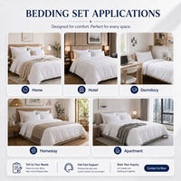 Parure de lit Quanke élégante de style britannique en coton égyptien sergé, avec double dentelle, housse de couette blanche, standard britannique, linge de lit en gros