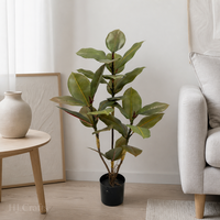 Plante artificielle en caoutchouc de 80 cm, aspect réaliste, faux ficus vert, vente en gros OEM directe d'usine pour la décoration intérieure de la maison et du bureau