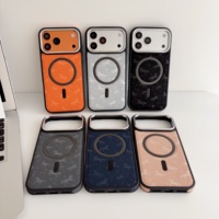 Étui de protection antichoc de luxe en TPU+PC avec anneau magnétique et estampage à chaud couleur unie pour 13/14/15/16/17 PRO MAX