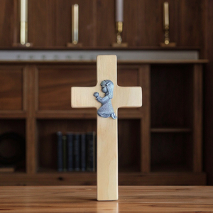 <span class=keywords><strong>Cruz</strong></span> <span class=keywords><strong>de</strong></span> Madera Pintada Cristiana Religiosa, Decoración <span class=keywords><strong>de</strong></span> Pared Triple Apilada Multicolor en 3D para el Hogar o <span class=keywords><strong>la</strong></span> Iglesia - Product Image 5