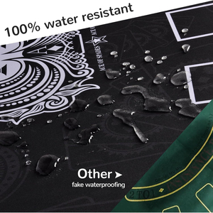 Impression par transfert thermique de logo personnalisé, tapis de table de <span class=keywords><strong>poker</strong></span> ovale carré en caoutchouc, Texas Hold'em, Blackjack, jeux de société, pliable automatiquement - Product Image 3