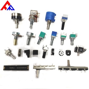 Potenciómetros Rotatorios de Bajo Costo al por Mayor para Fabricantes, Resistencias Variables de Metales y Plásticos, Resistencia de 10k-100k, Serie RK166 - Product Image 4