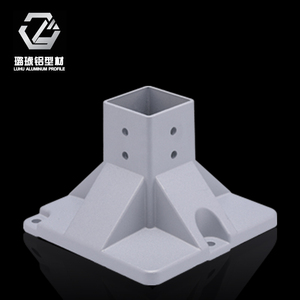 Ancrage de pied en aluminium moulé Luhu pour profilé en aluminium, base 60 62 80 82 mm pour poutre de support de chaîne flexible - Product Image 1