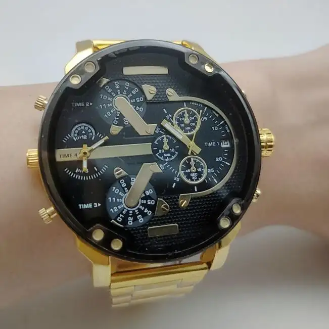 2022 роскошные японские кварцевые часы movt мужские часы из нержавеющей стали лучшее качество золотые часы OEM/ODM