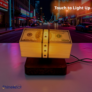 SHINEKNOT Lámpara Nocturna con Diseño de Dólares, <span class=keywords><strong>Gta</strong></span> <span class=keywords><strong>Grand</strong></span> <span class=keywords><strong>Theft</strong></span> <span class=keywords><strong>Auto</strong></span>, Iluminación Ambiental Magnética Giratoria, Adorno de Alta Tecnología - Product Image 4