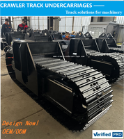 Pièces de machines de construction Mini pelle hydraulique Perceuse 2 tonnes 5 tonnes 10 tonnes Patins de chenilles en caoutchouc Châssis de train de roulement