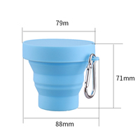 Tasse à café pliable de voyage écologique avec couvercle tasse à thé à eau en silicone tasse pliable en silicone en silicone