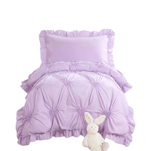 Set di Lenzuola e Copripiumino in Stile Moderno, Tema Floreale e Amore, Cinque Pezzi per Bambini, 200TC - Product Image 5