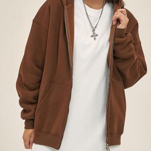 Fabricantes de Sudaderas con Capucha de Algodón Grueso con Cierre, para Ropa Personalizada, Diseño Personalizado, Sudadera Extra Grande de Color Sólido - Product Image 3