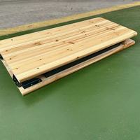 Location de mobilier d'extérieur : Ensemble de tables pliantes en bois massif pour pique-nique et bière