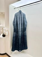 Abaya longue pour femme à dégradé de couleurs, ouverte sur le devant, simple couche, coupe ample, pour usage quotidien