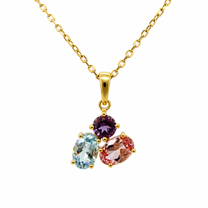 Bijoux UM, pendentif en verre marocain plaqué or 18 carats en argent 925, certifié NGTC, perle d'eau douce en gros, unisexe - Product Image 1