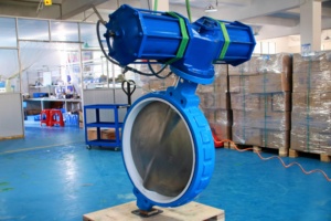 Vente de liquidation B2B COVNA : Vanne papillon pneumatique à ressort de rappel, type Wafer, en PTFE, avec actionneur AW - Product Image 3