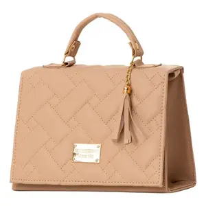 Bolso cruzado de piel sintética acolchada Fana Bonita con cierre de cremallera y borlas para mujer, uso diario, estilo veraniego - Product Image 3