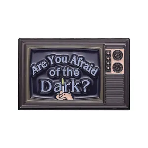 Black Television Enamel Pins TV Show Are You Afraid Dark Brooches Lapel Badge Retro Vintage 90s TV Jewelry Backpack Clothes Pin