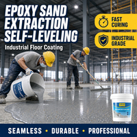 Peinture époxy autolissante pour sols, résistante aux produits chimiques, pour usines alimentaires, ateliers pharmaceutiques, revêtement de sol