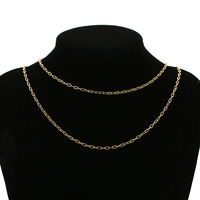 Apprêts Collier Chaînes Plates à Maillons Ovales Fournitures Fabrication Bijoux Bracelets Artisanat Accessoires