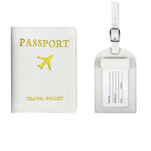 Travel Baggage Tag Name ID Personalized with passport card holder wallet
