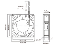 Ventilateur axial de refroidissement Ac Mini à faible bruit 9cm 92x92x25mm 220 volts, lame en plastique carrée 9225, ventilateur de refroidissement pour ordinateur, boîtier de PC