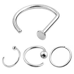 Anneau de nez en titane pour femmes, anneau de nez, Piercing, bijoux de corps, forme ronde, ASTM F136 G23 - Product Image 1