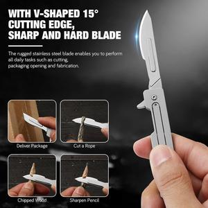 DIY Handicraft Carving Interchangeable Blades Versatile EDC <b>Tool</b> Folding Pocket Knife for Precision Cutting <b>Crafting</b> - Product Image 4
