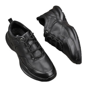 Chaussures décontractées pour hommes en cuir véritable à bout rond et lacets, semelle intermédiaire EVA amortissante, semelle extérieure en caoutchouc, collection automne - Product Image 5