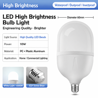 Nouvelle ampoule LED E27 à vis, enveloppée de plastique, haute luminosité, pour l'éclairage domestique, lampe à économie d'énergie, ampoule E27