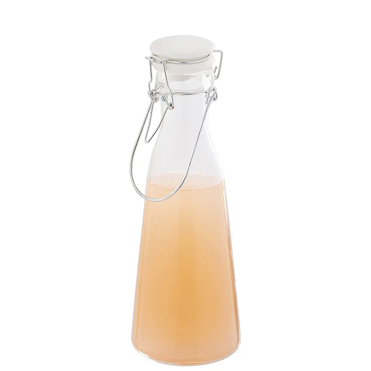 Botol Kaca Tutup Atas Ayun Keramik Bentuk Kerucut, Botol Jus Buah Susu 500Ml 1000Ml 16Oz 32Oz