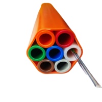 7 vías 12/10mm Pe Sheath 1,2mm Direct Bury Hdpe Microduct Tube Bundle con cable trazador que sopla fibra óptica Cable Paquete de fibra