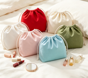 กระเป๋าใส่เครื่องสำอางแบบพกพา ขนาดกลาง หลายสี ซิปปิด ผ้าแคนวาส สำหรับขายส่ง ขนาด 27x20x8.5 ซม. - Product Image 5