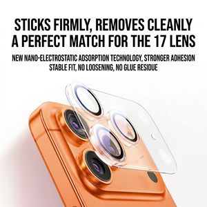 Protection d'objectif d'appareil photo en verre trempé anti-rayures de qualité 9H Full HD pour téléphone portable 17, 14, 15, 16e16, 13 Pro Max - Product Image 1