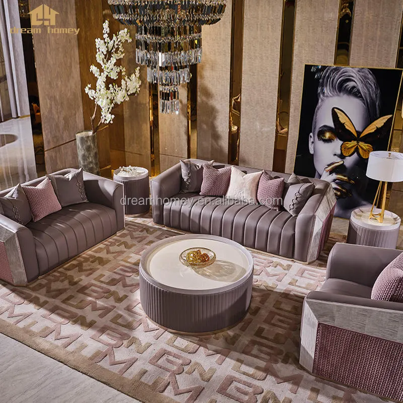 high end modern luxury elegance design leather SOFA set furniture
